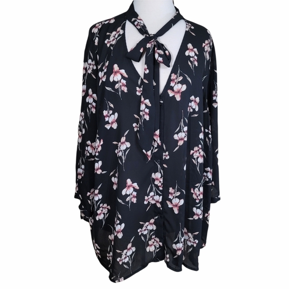 VIXBE Kimura Tie Neck Blouse size 3X - Picture 1 of 8